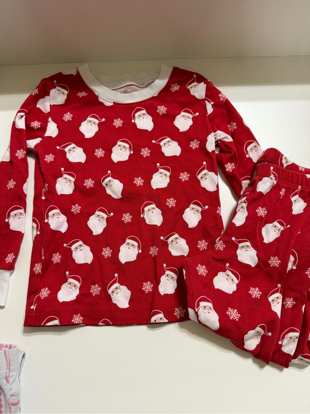 Kissy Red Santa Print Pajama Set -